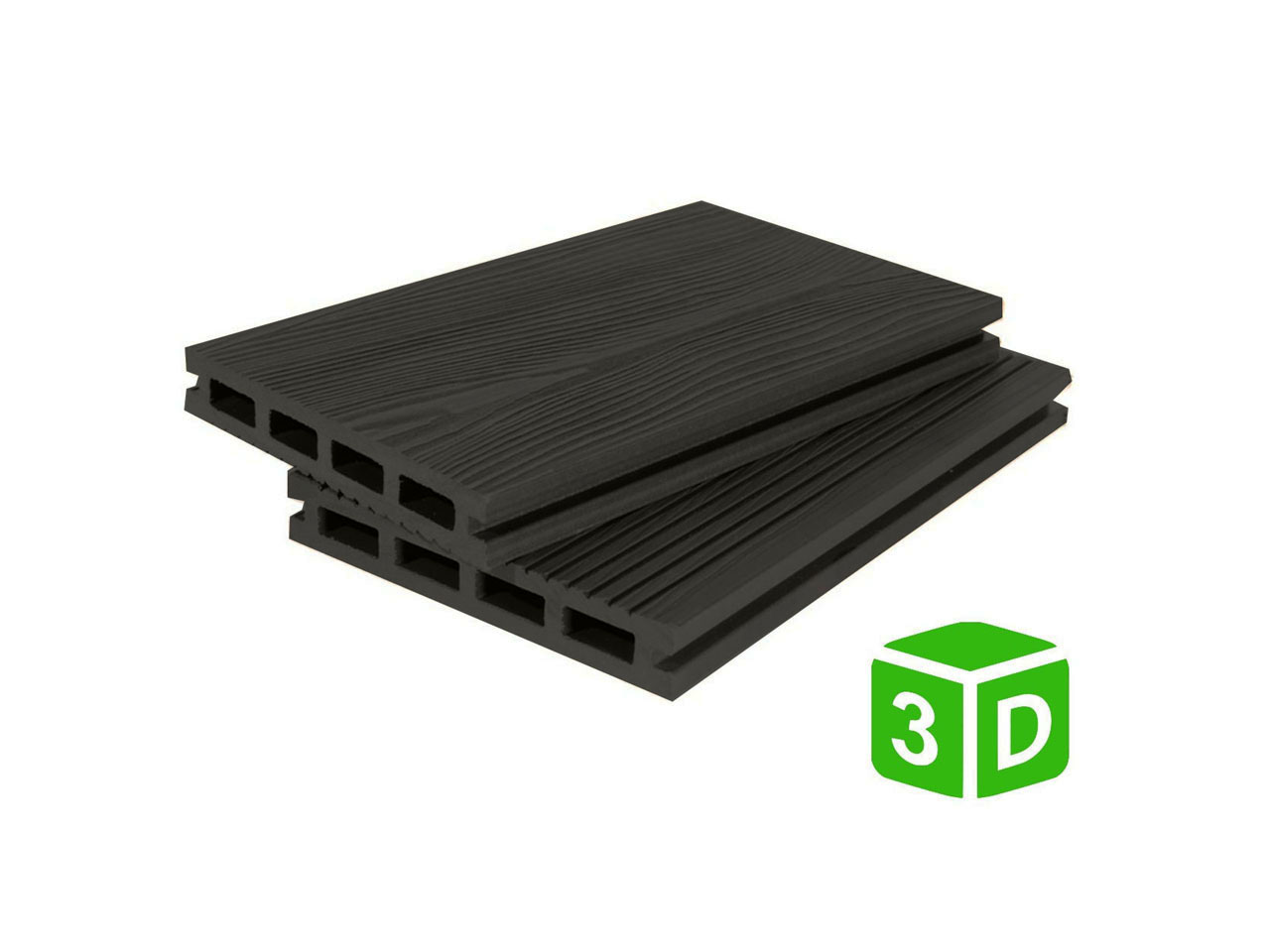 Террасная доска из ДПК 3D 140 22 мм антрацит